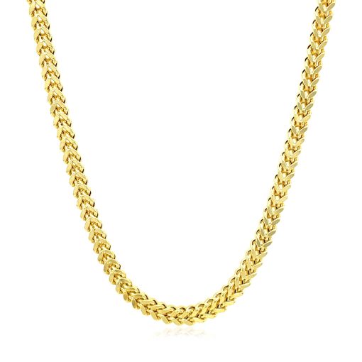 14k Yellow Gold Square Franco Chain (3.00 mm) - Image 2