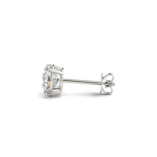 4 cttw Certified IGI Lab Grown Round Diamond Stud Earrings 14k White Gold (G/VS2) - Image 2