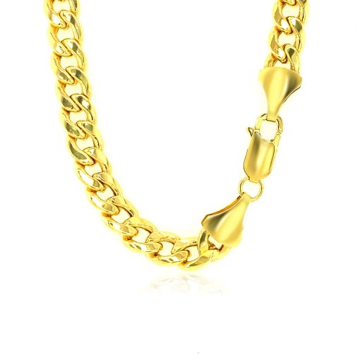 10k Yellow Gold Light Miami Cuban Chain (7.00 mm) - Image 3
