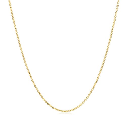 14k Yellow Gold Round Cable Link Chain (1.10 mm) - Image 2