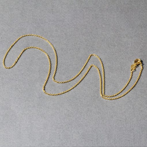 14k Yellow Gold Round Cable Link Chain (1.10 mm) - Image 5