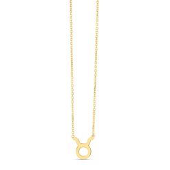14K Yellow Gold Taurus Necklace