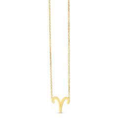 14K Yellow Gold Aries Necklace
