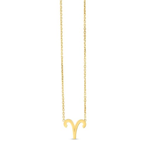 14K Yellow Gold Aries Necklace