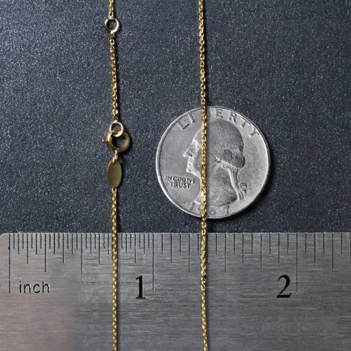 14k Tri-Color Gold Rosary Chain Necklace - Image 6