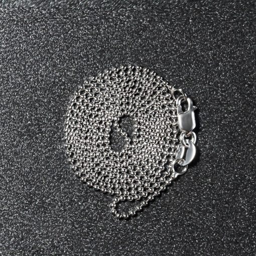 14k White Gold Bead Chain 1.0mm (1.00 mm) - Image 6