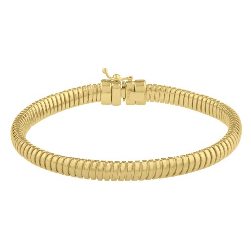14k Yellow Gold Tubogas Bracelet (5.00 mm) - Image 2