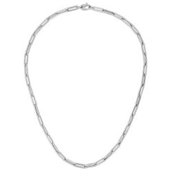 14k White Gold Bold Paperclip Chain (4.20 mm)
