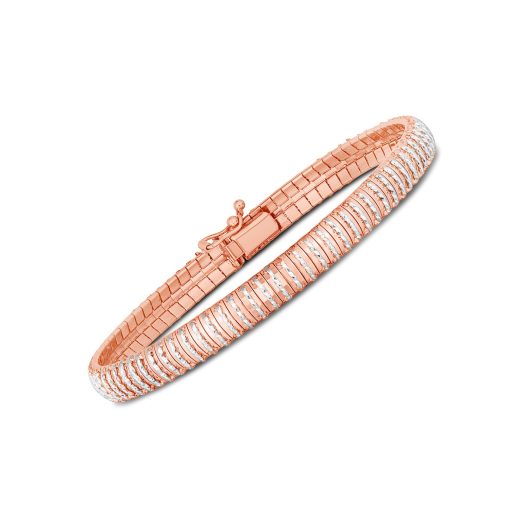 14k Rose Gold Diamante Flex Bracelet (5.80 mm) - Image 2