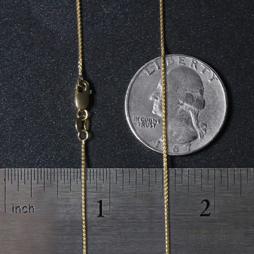 10k Yellow Gold Wheat Chain 0.6mm (0.60 mm) - Image 6