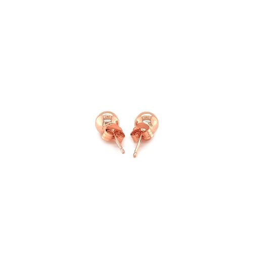 14k Rose Gold Round Stud Earrings (5mm) - Image 3