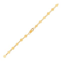 14k Yellow Gold Bracelet with Polished Circles