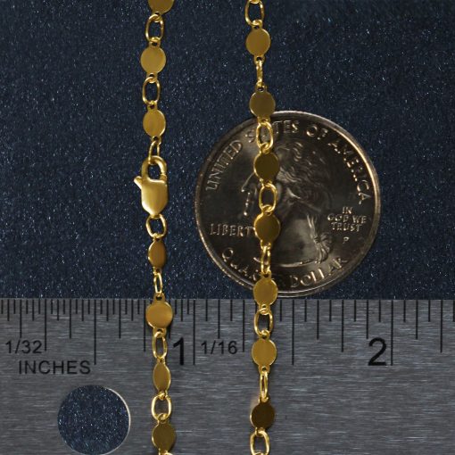 14k Yellow Gold Bracelet with Polished Circles (3.90 mm) - Image 3