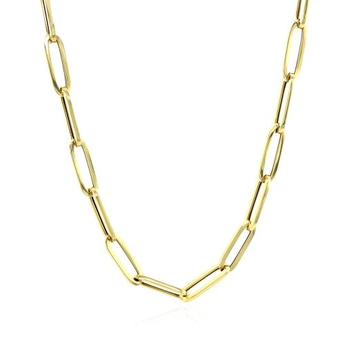 14K Yellow Gold Bold Paperclip Chain (4.20 mm) - Image 2