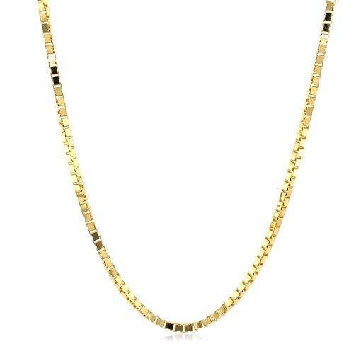 14k Yellow Gold Semi Solid Box Chain (1.80 mm) - Image 2