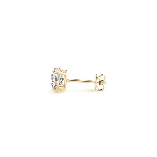 1 1/2 cttw Certified IGI Lab Grown Round Diamond Stud Earrings 14k Yellow Gold (G/VS2) - Image 2