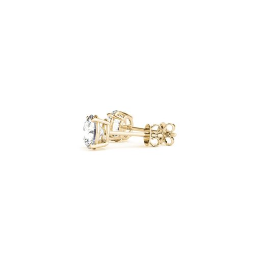 1 1/2 cttw Certified IGI Lab Grown Round Diamond Stud Earrings 14k Yellow Gold (G/VS2) - Image 4