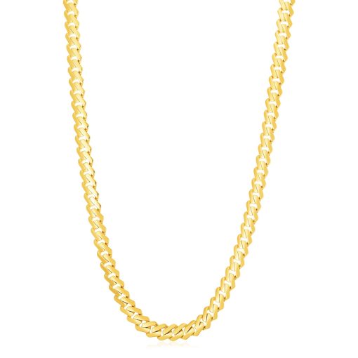 14k Yellow Gold High Polish Modern Lite Edge Chain (8.00 mm) - Image 2
