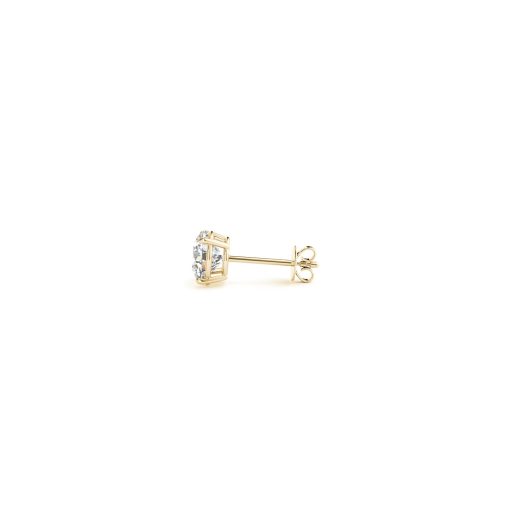 1/2 cttw Lab Grown Round Diamond Stud Earrings 14k Yellow Gold (G/VS2) - Image 2