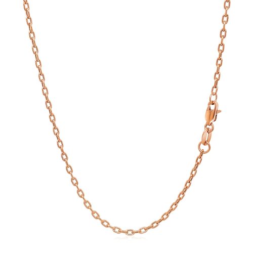 Double Extendable Cable Chain in 14k Rose Gold (1.80 mm) - Image 3