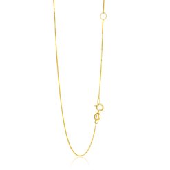 14k Yellow Gold Adjustable Box Chain (0.60 mm)