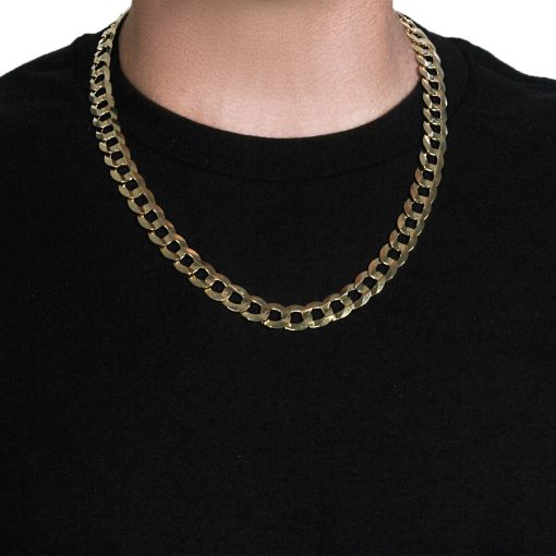 Solid Curb Chain in 14k Yellow Gold (12.18 mm) - Image 3
