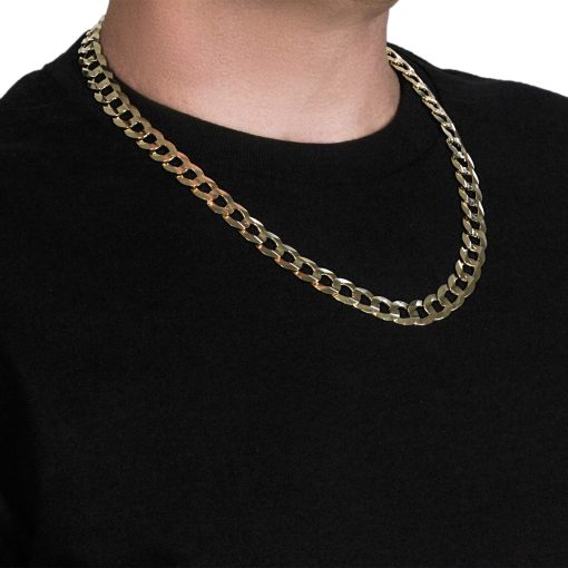 Solid Curb Chain in 14k Yellow Gold (12.18 mm) - Image 4