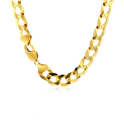 Solid Curb Chain in 14k Yellow Gold (12.18 mm) - Image 6