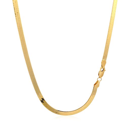 Imperial Herringbone Chain in 10k Yellow Gold (3.80 mm) - Image 4