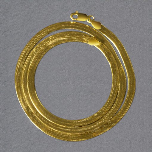 Imperial Herringbone Chain in 10k Yellow Gold (3.80 mm) - Image 6