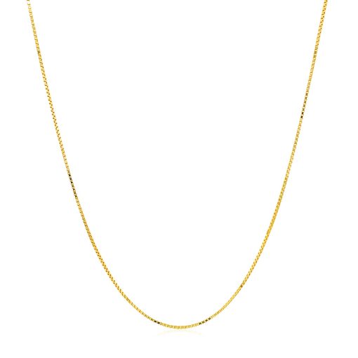 Double Extendable Box Chain in 14k Yellow Gold (0.51 mm) - Image 2