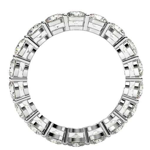 Round Cut Lab Grown Diamond Eternity Ring in 14k White Gold (2 cttw FG/VS2) - Image 3