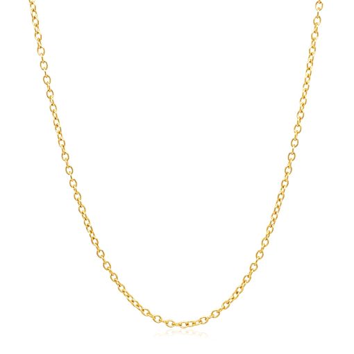 18k Yellow Gold Round Cable Link Chain (1.50 mm) - Image 2