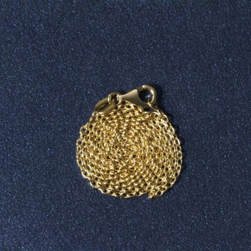 18k Yellow Gold Round Cable Link Chain (1.50 mm) - Image 6