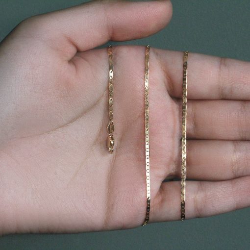 10k Yellow Gold Mariner Link Chain (1.70 mm) - Image 4