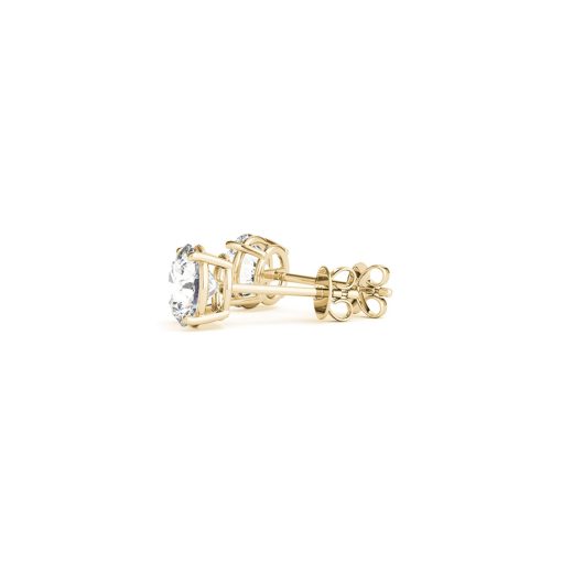 2 cttw Certified IGI Lab Grown Round Diamond Stud Earrings 14k Yellow Gold (G/VS2) - Image 4