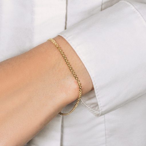 14k Yellow Gold Bismark Bracelet (2.50 mm) - Image 6