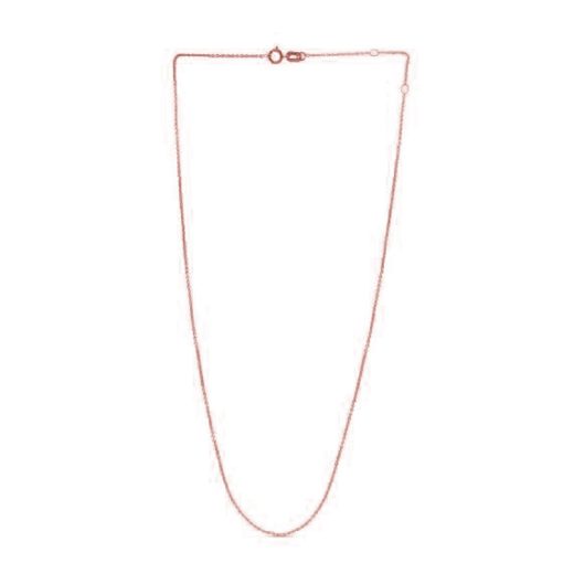 Adjustable Cable Chain in 14k Rose Gold (0.97 mm) - Image 2