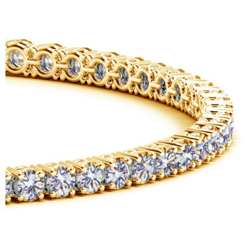 Lab Grown Round Diamond Tennis Bracelet in 14k Yellow Gold (5 cctw  F/G  VS2/SI1) - Image 2
