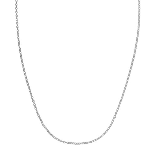 Double Extendable Cable Chain in 14k White Gold (1.40 mm) - Image 2