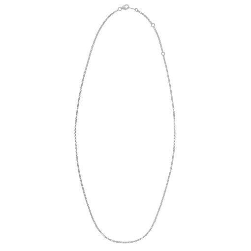 Double Extendable Cable Chain in 14k White Gold (1.40 mm) - Image 3