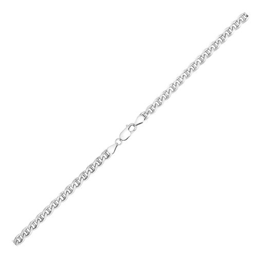 Sterling Silver Rhodium Plated Mariner Chain (6.00 mm) - Image 3