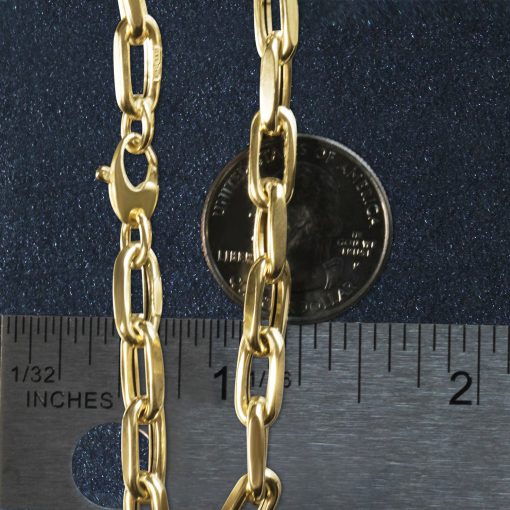 14k Yellow Gold French Cable Link Bracelet  (6.00 mm) - Image 5