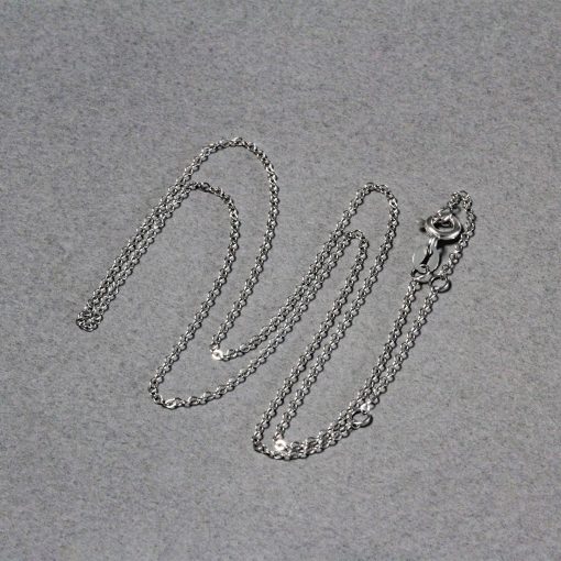 Double Extendable Piatto Chain in 14k White Gold (1.30 mm) - Image 3