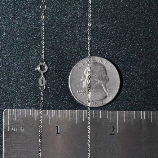 Double Extendable Piatto Chain in 14k White Gold (1.30 mm) - Image 5