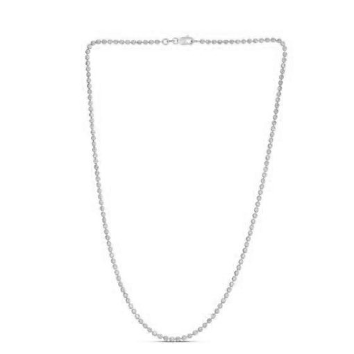 Moon Cut Bead Chain in 14k White Gold (2.50 mm) - Image 2