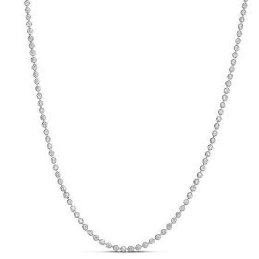 Moon Cut Bead Chain in 14k White Gold (2.50 mm) - Image 3