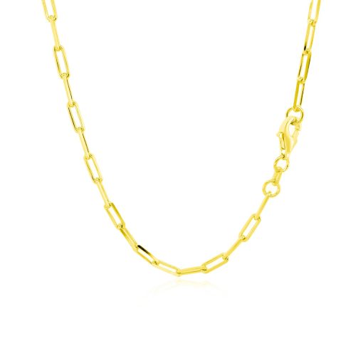 14K Yellow Gold Paperclip Chain (2.50 mm) - Image 3