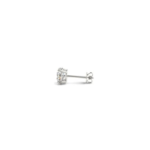 1/2 cttw Lab Grown Round Diamond Stud Earrings 14k White Gold (G/VS2) - Image 2