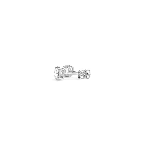 1/2 cttw Lab Grown Round Diamond Stud Earrings 14k White Gold (G/VS2) - Image 4